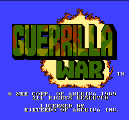 Guerrilla War (USA) Title Screen